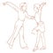 Children dancing couple