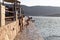 Children diving in the bay of kotor
