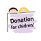 Children with donation transparent color illustration