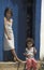 Children at the door of their house in Tiradentes, Minas Gerais, Brazil.