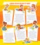 Children draw on paper. Template for advertising brochure