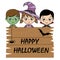 Children dressed as halloween