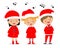 Children dressed as Santa Claus singing Christmas songs