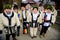 Children dressed in traditional romanian clothing