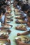 Children eating in refectory, Brazil.