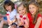 Children enjoying ice pops.