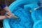 Children Exploring Bath Jelly in a Water Table