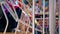 Children on fairground chair swing ride at fun fair