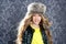 Children fashion girl with winter coat