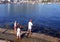 Children fishing at Barmouth.