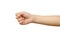 Children fist with clipping path. on white background.