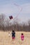 Children flying a kite