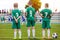 Children Football Team. Young Boys Watching Soccer Match