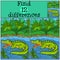 Children games: Find differences. Little cute alligator.