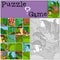 Children games: Puzzle. Little cute hedgehog.