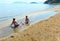 Children on Gerakas beach (Zakynthos, Greece)