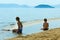 Children on Gerakas beach (Zakynthos, Greece)
