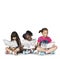 Children Girlfriends Reading Book Education Togetherness Studio