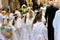 Children going to the first holy communion