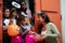 Children Going Trick Or Treating With Mother