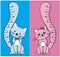 Children height meter cats