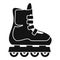 Children inline skates icon, simple style