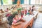 Children Karen wearing costumes in the classroom, karen traditional clothing.