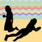 Children Laying on the Beach