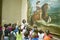 Children learn about paintings in Museum de Prado, Prado Museum, Madrid, Spain