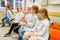 Children learning doctor profession in classroom