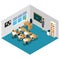 Children At Lesson Isometric Template