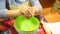 Children make cookies from their own form.