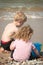 Children making sand castles