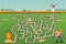 Children Maze Game of Rabbit and Carrot