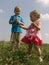 Children on meadow