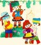 Children in national Slavic costumes