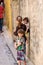 Children of the Old city of Aleppo in Syria after ISIS was defeated