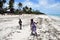 Children on the Pingwe beach, Zanzibar, Tanzania, Africa