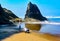 Children Play on Beach Sand at Low Tide