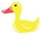 A children play toy of rubber duck vector or color illustration
