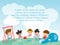 Children in the playground, Template for advertising brochure, kids at playground, kids time,your text ,Kids and frame,child and f