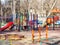 Children playground in urban yard