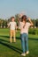 Children playing badminton