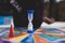 Children playing the board game `Articulate`.