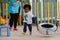 Children playing during break time at Kindergarten in Mallorca