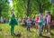 Children playing with entertainer