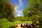 Children playing games at Botanical Gardens