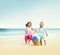 Children Playing Happiness Cheerful Beach Summer Concept