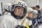 Children playing hockey