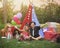 Children Playing Outside with Party Tent